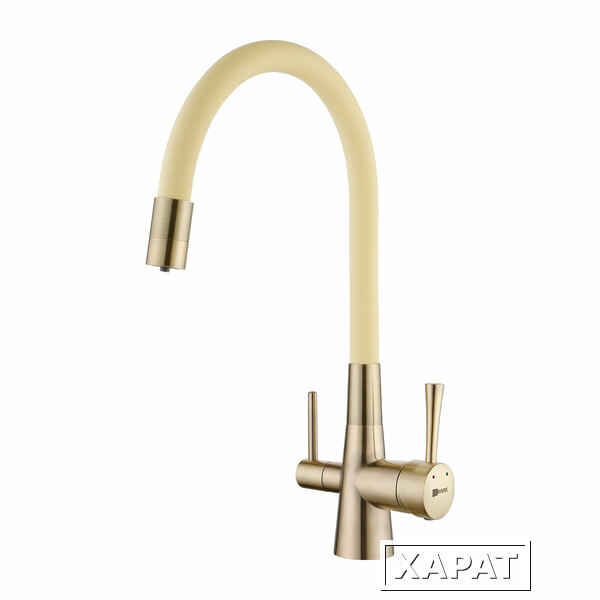 Фото Смеситель для кухни Lemark Comfort (LM3075B-Beige) с подключением к фильтру с питьевой водой, бронза