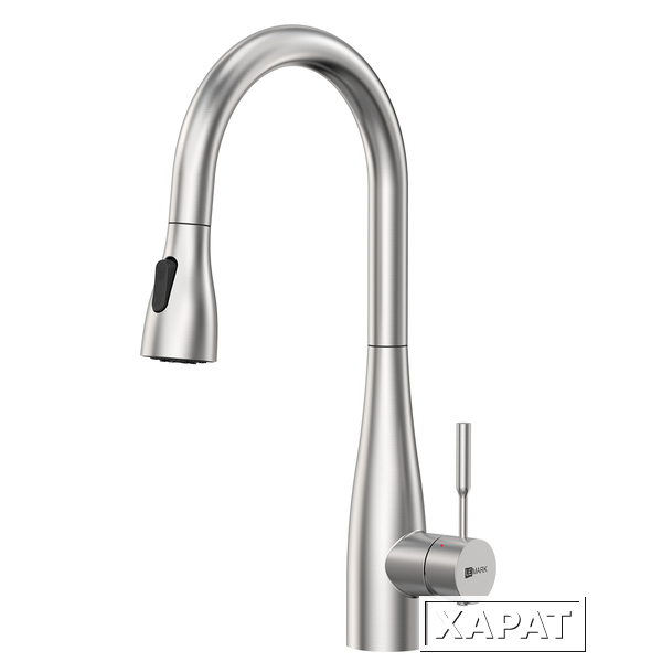 Фото Смеситель для кухни Lemark Expert  (LM5084S) с выдвижным поворотным изливом, сталь