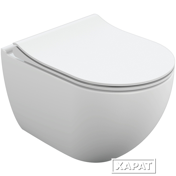 Фото Унитаз Cersanit Brasko Smart Clean On DPL EO slim LP 64824 подвесной с сиденьем Микролифт