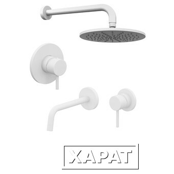 Фото Комплект для душа Paffoni LIGHT (KITLIG011BO006) белый матовый