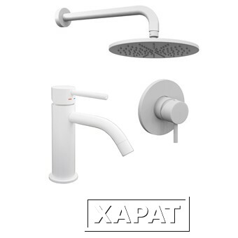 Фото Комплект для душа Paffoni LIGHT (KITLIG011BO071) белый матовый