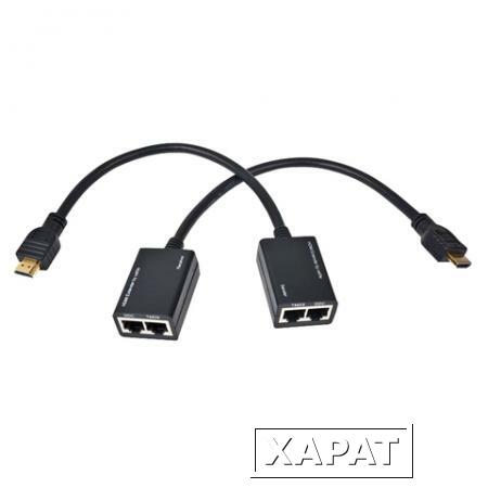 Фото Кабель-удлинитель HDMI-2RJ45, 0,3 м, CABLEXPERT, для подключения устройств с HDMI ч/з RJ45, DEX-HDMI-01