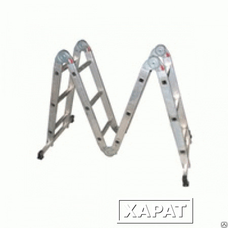 Фото Лестница-трансформер алюминиевая Biber, 4 секции, 4 ступени, 98302