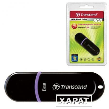 Фото Флэш-диск 8 GB, TRANSCEND JetFlash 300, USB 2.0, черный