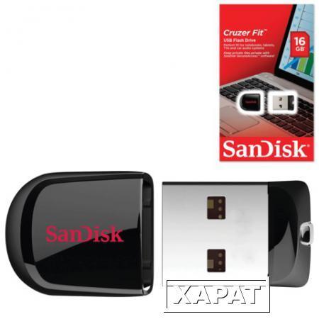 Фото Флэш-диск 16 GB, SANDISK Cruzer Fit, USB 2.0, черный