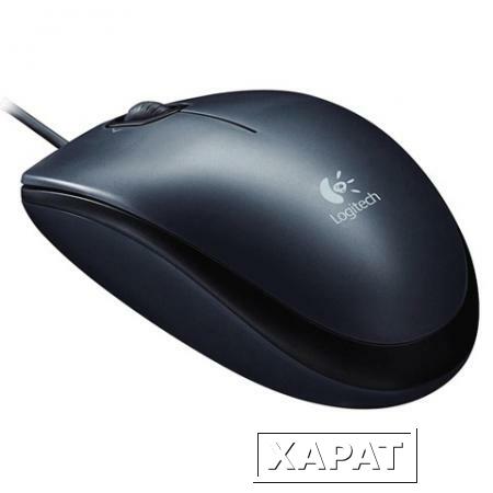 Фото Мышь проводная LOGITECH M90, USB, 2 кнопки + 1 колесо-кнопка, оптическая, черная