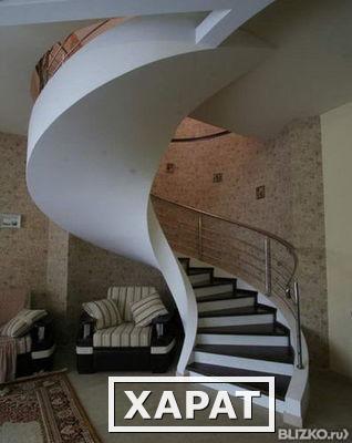 Фото Винтовая лестница на бетонокаркасе