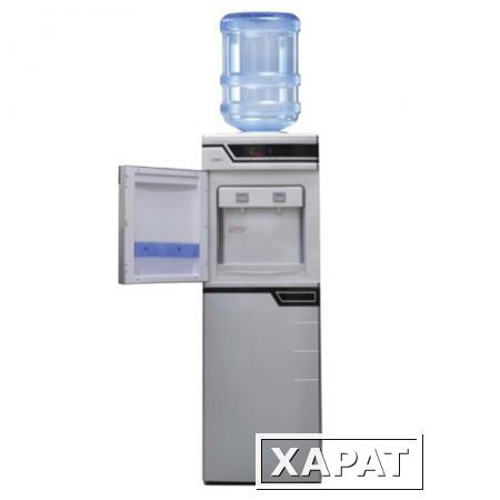 Фото Кулер для воды AEL LC-AEL-301bd, напольный, нагрев/охлаждение, холодильный шкаф 50 л, 2 крана, серебристый
