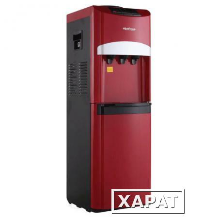 Фото Кулер для воды HOT FROST V127 Red, напольный, нагрев/охлаждение, 3 крана, красный/черный