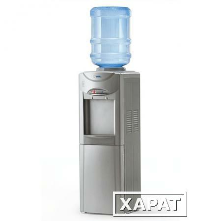 Фото Кулер для воды AEL LC-AEL-326c silver, напольный, нагрев/охлаждение, шкафчик 12 л, 2 крана, серебристый