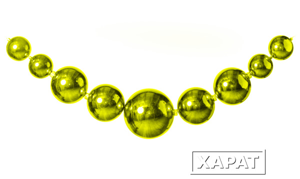Фото Новогодняя игрушка Бусы из шаров, длина 1300 мм (золотой)