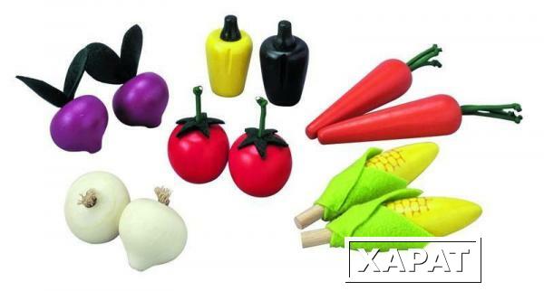 Фото Деревянный игрушечный набор овощи (k3428)