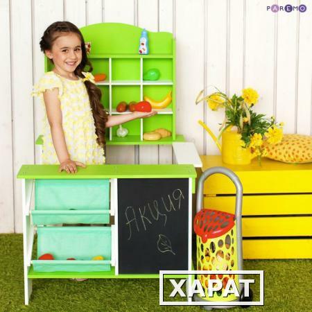 Фото Деревянный игровой магазин для детей, цвет салатовый (PRT116-01)