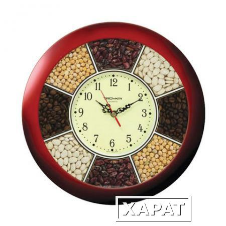 Фото Часы настенные TROYKA 11131141, круг, "Часы-специи", коричневая рамка, 29х29х3,5 см