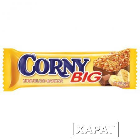 Фото Батончик-мюсли CORNY "Big" (Корни "Биг"), злаковый c бананом и молочным шоколадом, 50 г