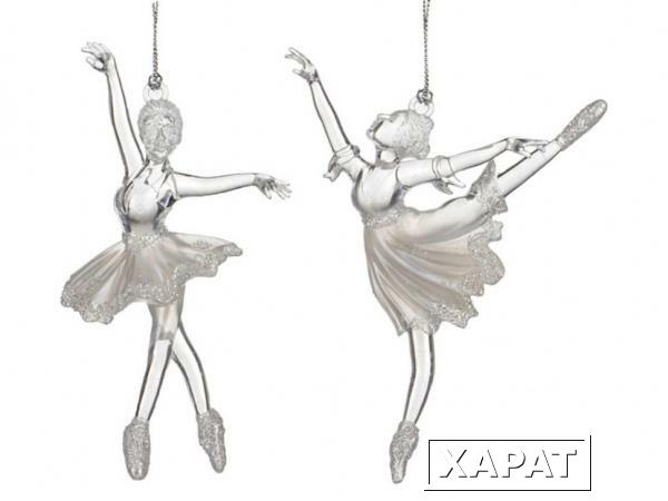 Фото Декоративное изделие "балерина" прозрачный с серебр глиттером 14,5*11,5см. (ма Myco International (865-063)