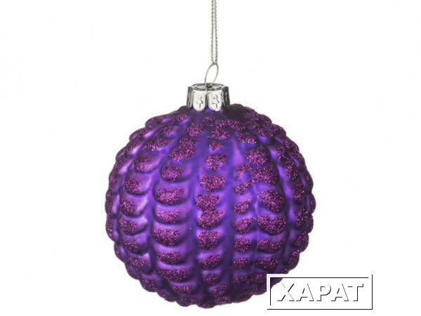 Фото Декоративное изделие шар стеклянный диаметр=8 см. высота=9 см. цвет: фиолетовый Dalian Hantai (862-109)