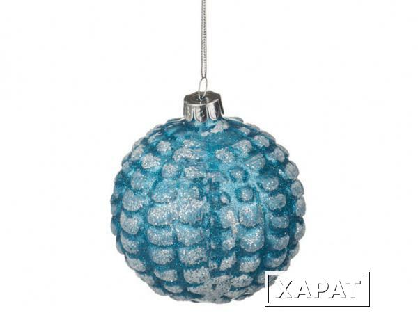 Фото Декоративное изделие шар стеклянный диаметр=8 см. высота=9 см. цвет: голубой Dalian Hantai (862-111)