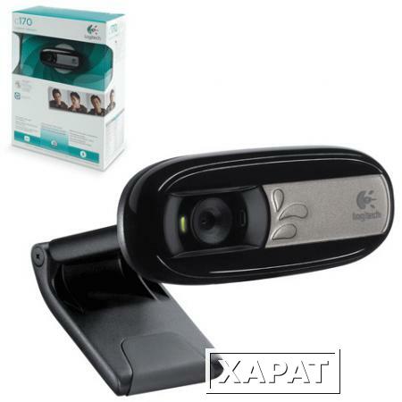 Фото Веб-камера LOGITECH C170, 0,3 Мпикс., микрофон, USB 2.0, регулируемое крепление, черная