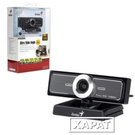 Фото Веб-камера GENIUS Facecam Widecam F100, 12 Мп, микрофон, черный