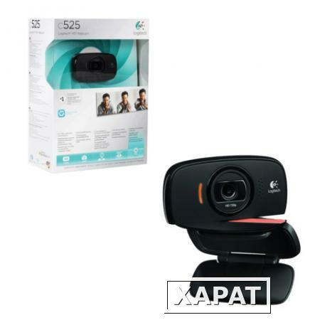 Фото Веб-камера LOGITECH HD Webcam C525, 8 Мп, USB 2.0, микрофон, автофокус, черный