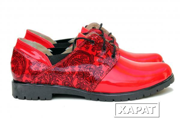Фото Красные женские туфли 1012-10кр