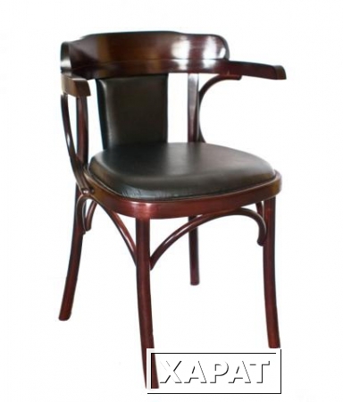 Фото Деревянное венское кресло Роза с мягким сидением и спинкой