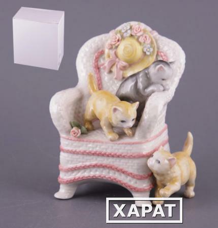 Фото Статуэтка "кошки" l,w,h=11х8х15 см Porcelain Manufacturing (461-038)