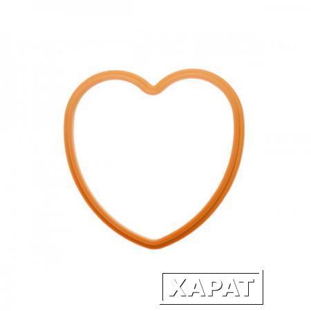 Фото Форма, силиконовая, сердце, 13 х 13 см, оранжевая, PERFECTO LINEA (22-009414)
