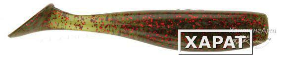 Фото Силиконовая приманка C.A.L. Shad, 7,6 см Расцветка 371 Avocado/Red Glitter