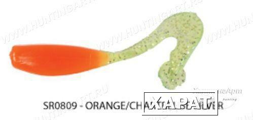 Фото Силиконовая приманка Bobby Garland Stroll'R 2,5 Расцветка SR0809 - 12 ORANGE/CHARTREUSE SILVER