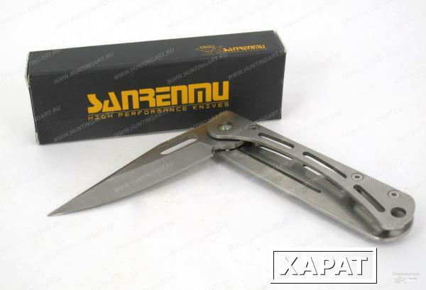 Фото Нож Sanrenmu серии EDC, лезвие 66 мм, металлическая рукоять, крепление на ремень