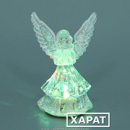 Фото Фигурка ангелочек с подсветкой высота 9 см.