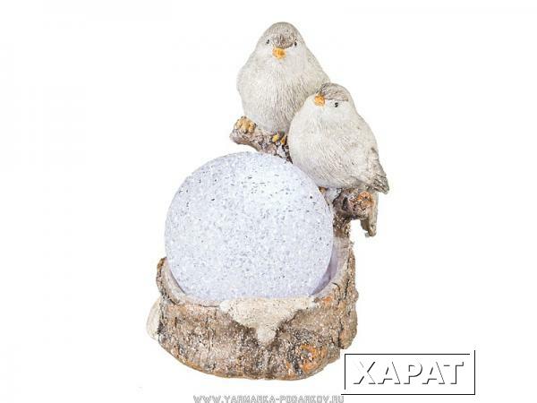 Фото Фигурка с подсветкой птицы 12,5х10,5х14 см.