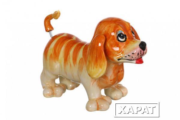 Фото Статуэтка с качающейся головой "рыжий щенок" 15,3*8,3*12,7 см Hebei Grinding (125-068)