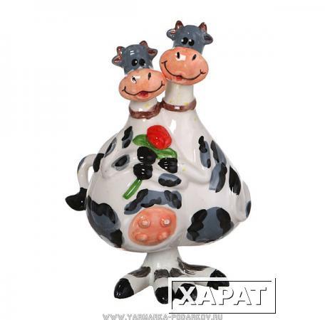 Фото Статуэтка влюбленная парочка коровы 10,2х7,7х15,9 см