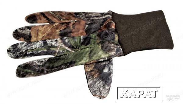 Фото Перчатки для охоты из сетчатой ткани Mossy Oak Размер L (50)