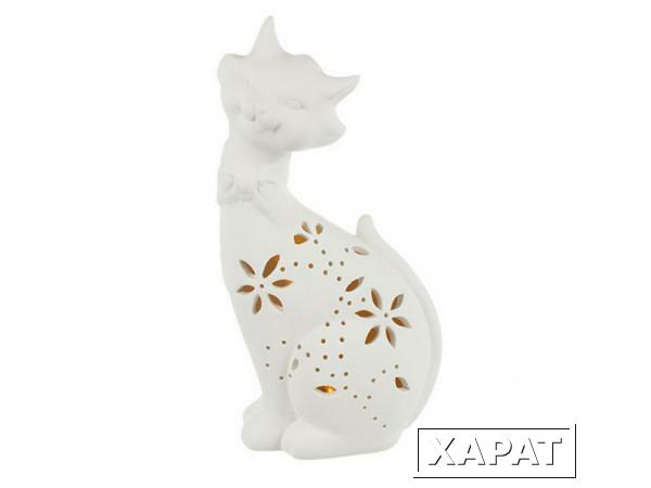 Фото Фигурка "кошка" с led-подсветкой 12*8.4*23.2 см Porcelain Manufacturing (156-280)