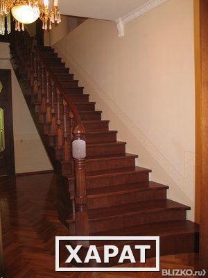 Фото Лестницы из массива дуба в дом