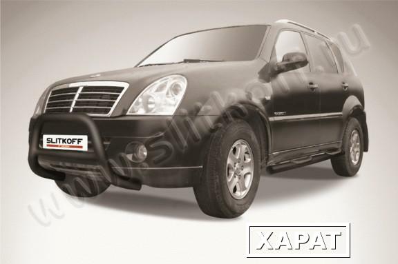 Фото Slitkoff Кенгурятник d76 низкий черный SsangYong REXTON (2010)