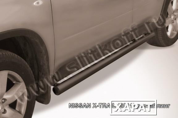 Фото Slitkoff Пороги d76 труба черные NISSAN X-TRAIL (2011)