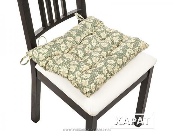 Фото Сиденье для стула фиора зеленая , 40х40 см, 100 проц. полиэстер