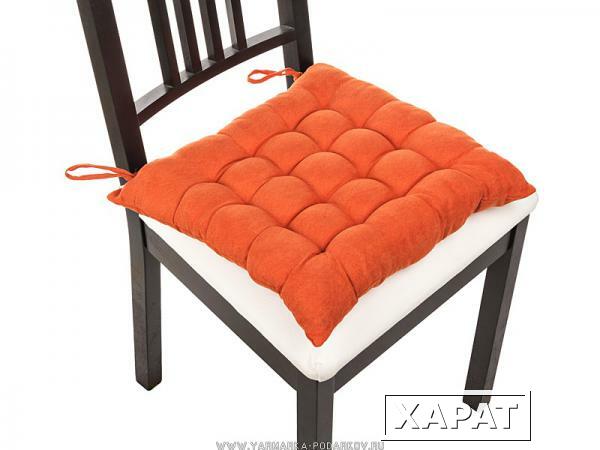 Фото Сиденье для стула катрин оранж , 40х40 см, 100 проц. полиэстер