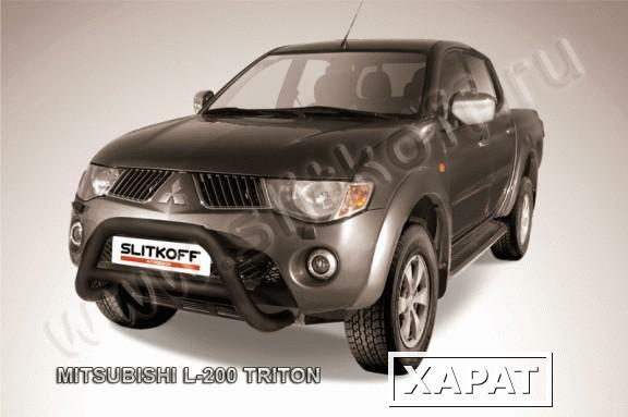 Фото Slitkoff Кенгурятник d76 низкий черный MITSUBISHI L-200 TRITON