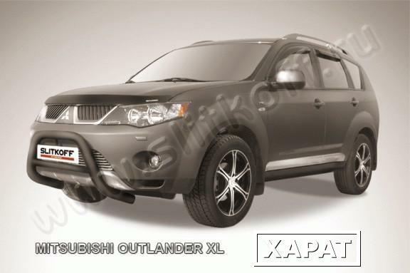 Фото Slitkoff Кенгурятник d76 низкий черный MITSUBISHI OUTLANDER XL (до 2010)