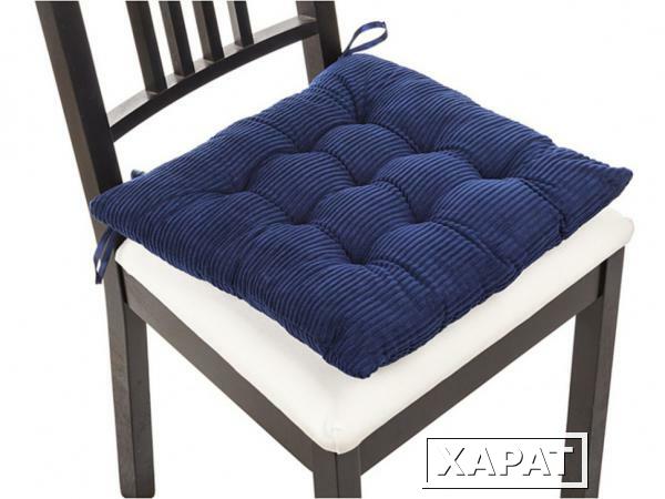 Фото Сиденье для стула "вельвет синий", 40*40 см, 100% полиэстер Gree Textile (847-049)
