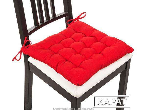 Фото Сиденье для стула эстер красная , 40х40 см, 100 проц. полиэстер