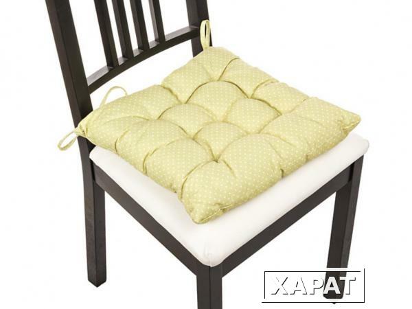 Фото Сиденье для стула "горошек зеленый", 40*40 см, 100% полиэстер Gree Textile (847-057)