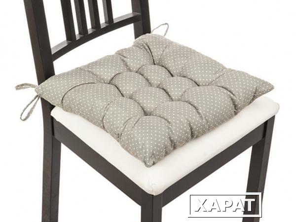 Фото Сиденье для стула "горошек серый", 40*40 см, 100% полиэстер Gree Textile (847-055)