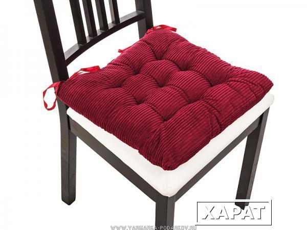 Фото Сиденье для стула вельвет красный , 40х40 см, 100 проц. полиэстер